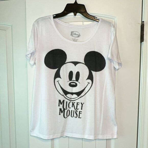 Disney Mickey Mouse Women’s Graphic T-Shirt Size Large – White - Picture 1 of 3